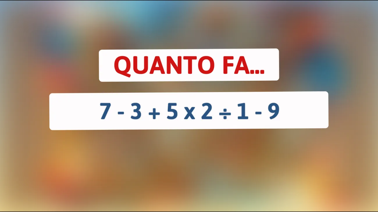 Solo i veri geni possono risolvere questo enigma matematico! Sai trovare la soluzione?"