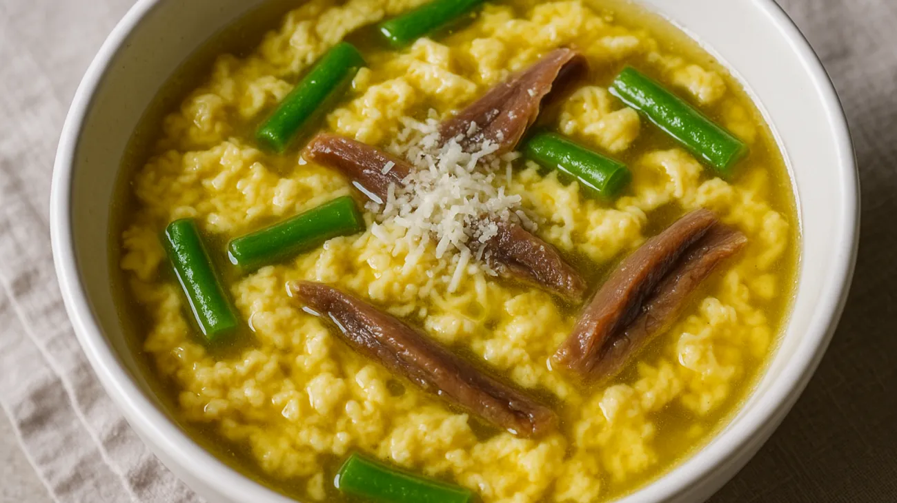 stracciatella alici fagiolini croccanti"